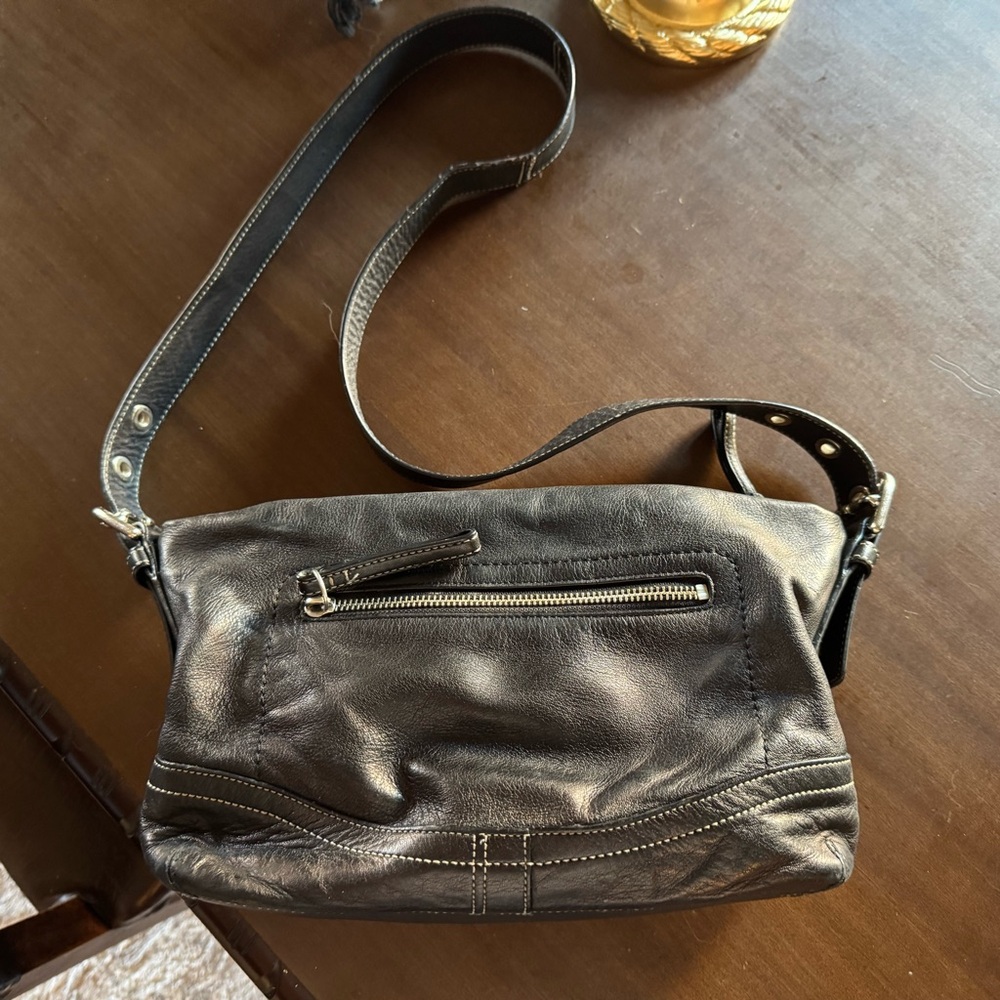 Coach Black Leather Crossbody Bag
